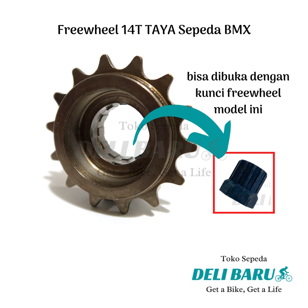 TAYA Freewheel 14T gir belakang single speed gear 14 T sepeda BMX