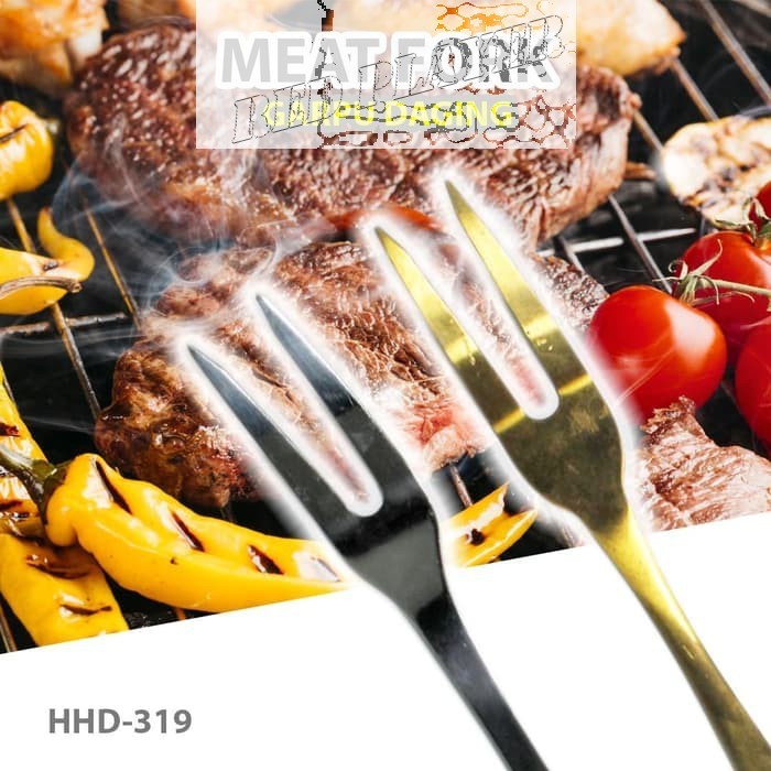 READY *RP* MEAT FROK - GARPU BESAR STAINLESS STEEL - GARPU DAGING BARBEQUE