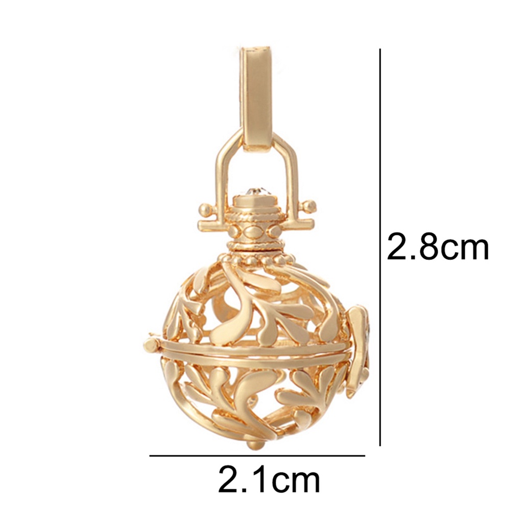 Kalung Liontin Lonceng Hollow Multifungsi Bahan Tembaga Untuk Wanita