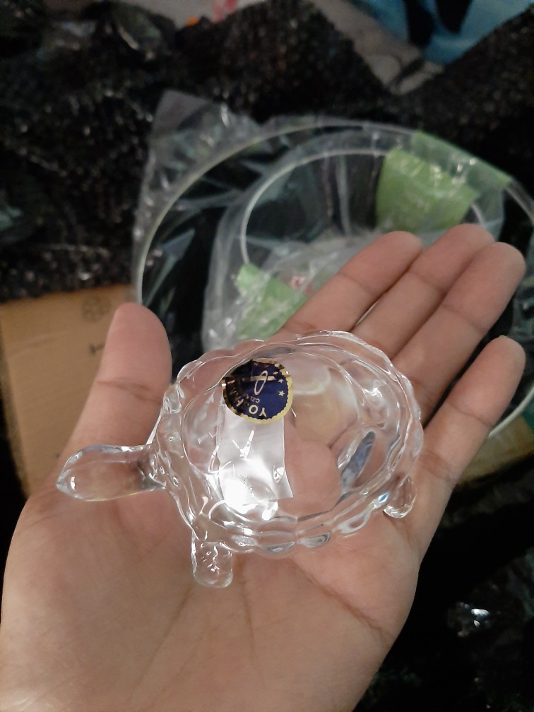 Yoshikawa Pajangan Kaca Bening Kura-kura S