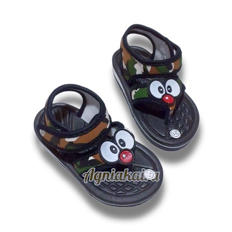 Sandal Gunung Anak Bayi Laki-Laki Motif TNI Terbaru High Qualitty Slippers