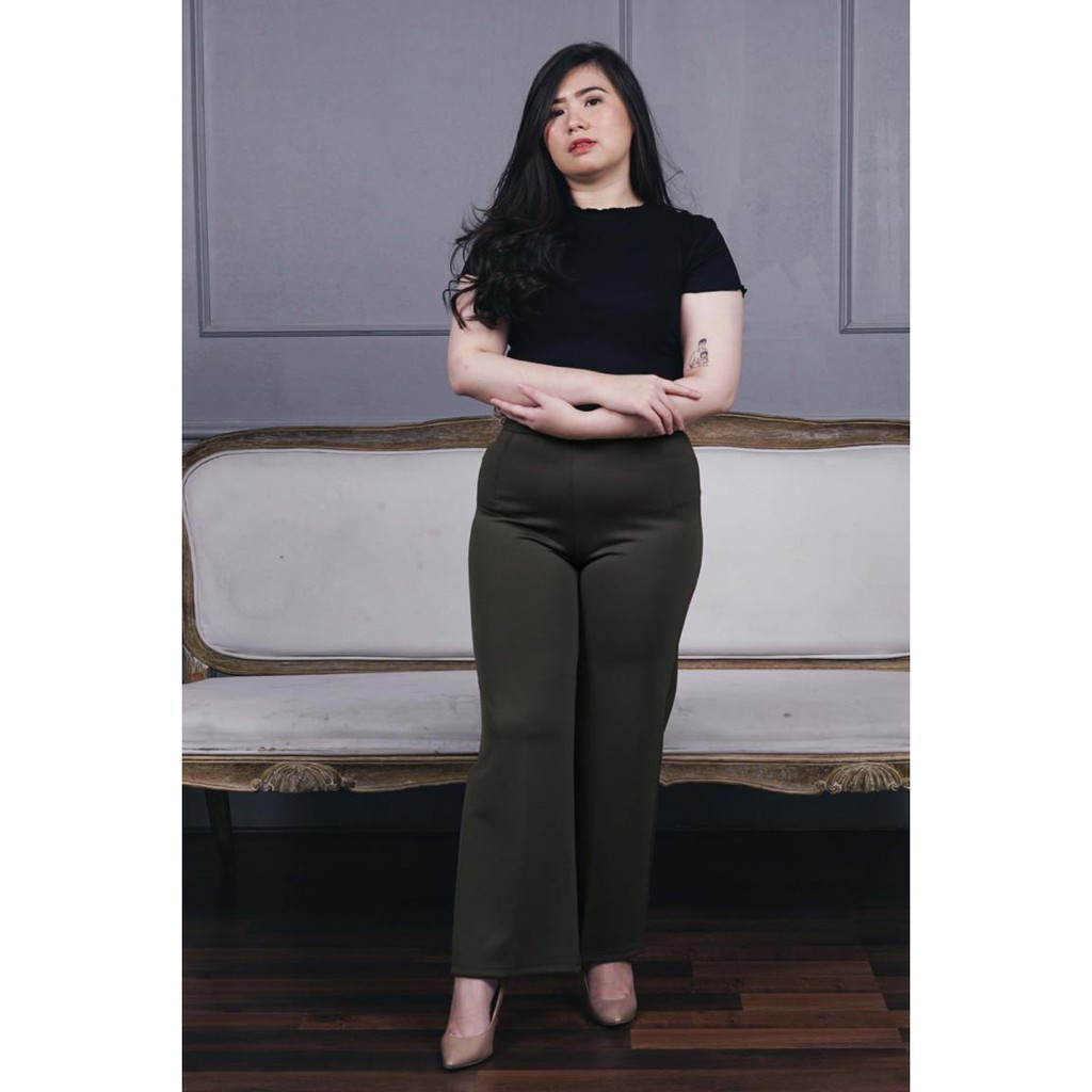 JANE COLLECTION || Jumbo Size High Waist Culottes Pants Celana Kulot Jumbo Celana Kerja BIGSIZE XXXL