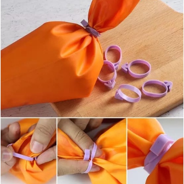 Karet Pengikat Kantong Piping bag Icing Bahan Silikon tali piping bag / karet penutup piping bag / Karet silikon serbaguna