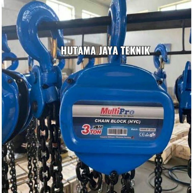 Chain Block Blok Katrol Takel Takel Derek Multipro 3 Ton 3T 3 Meter 3M 3Meter