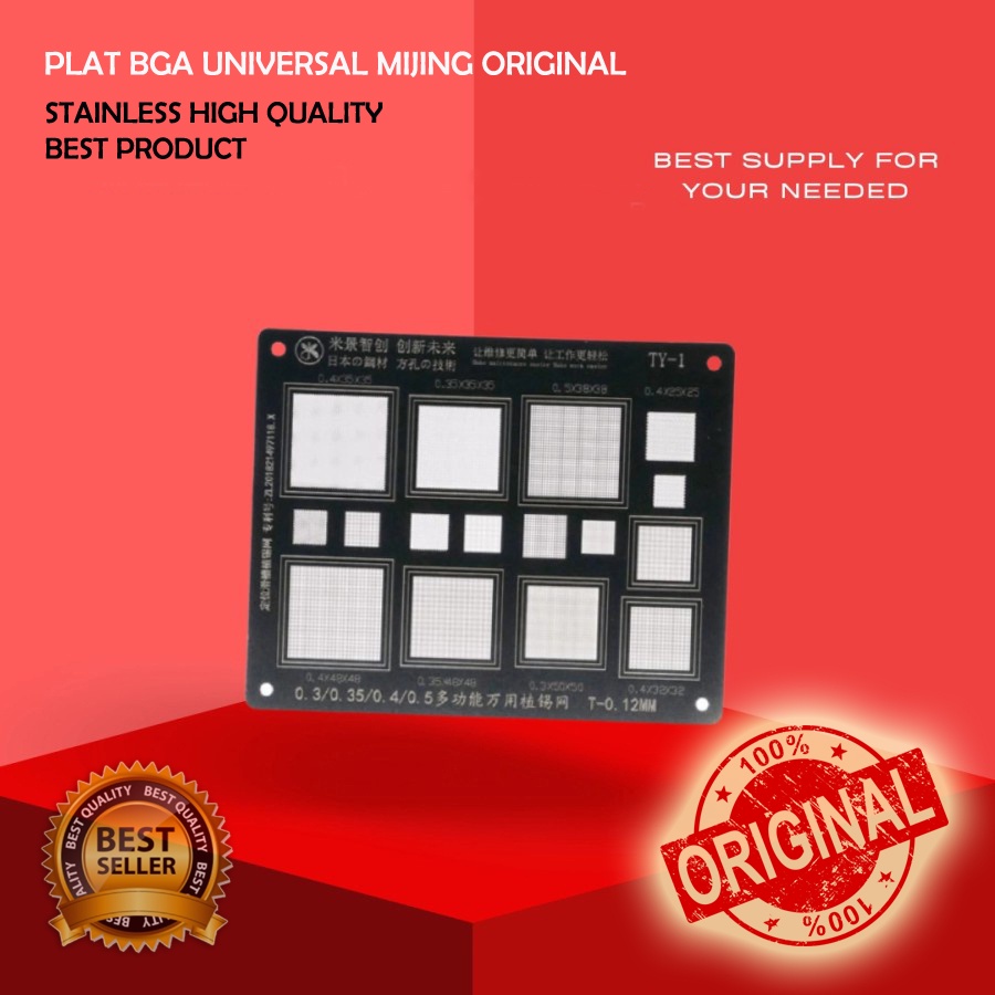 PLAT BGA UNIVERSAL MIJING HIGH QUALITY 0.3/0.35/0.4/0.5 0.12MM