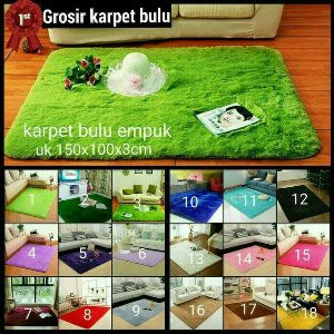 karpet lantai bulu ukuran 150 x 100 x 3cm karpet lantai halus lembut