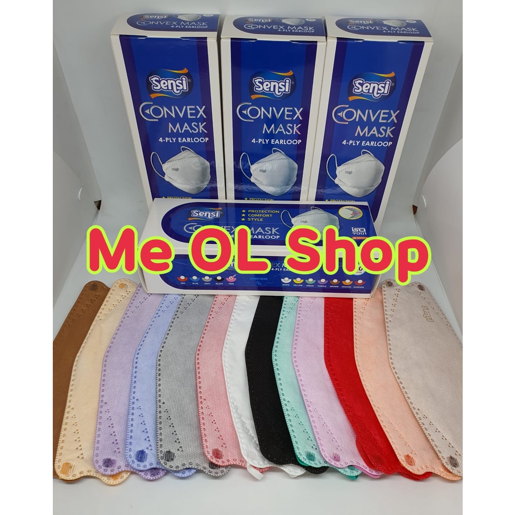 MASKER SENSI CONVEX MASK 5PLY WARNA TERBARU ORIGINAL MURAH