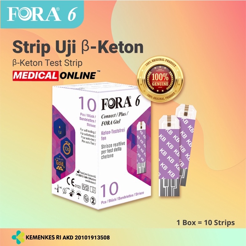 FORA STRIP KETON / KETONE FORA 6 FUNGSI 6 IN 1 MEDICAL ONLINE MEDICALONLINE