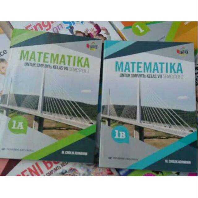 Harga satuan buku matematika k13 erlangga kelas 7A dan kelas 7B smtr 1 dan 2