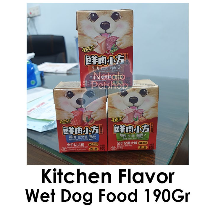 Kitchen Flavor Dog Wet Food 190Gr / Makanan Basah Anjing / Puppy&amp;Adult