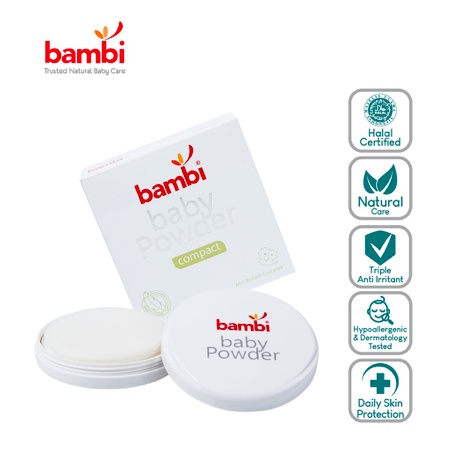 [PROMO] BAMBI Baby Compact Powder | Prickly Heat Bedak Padat Bayi