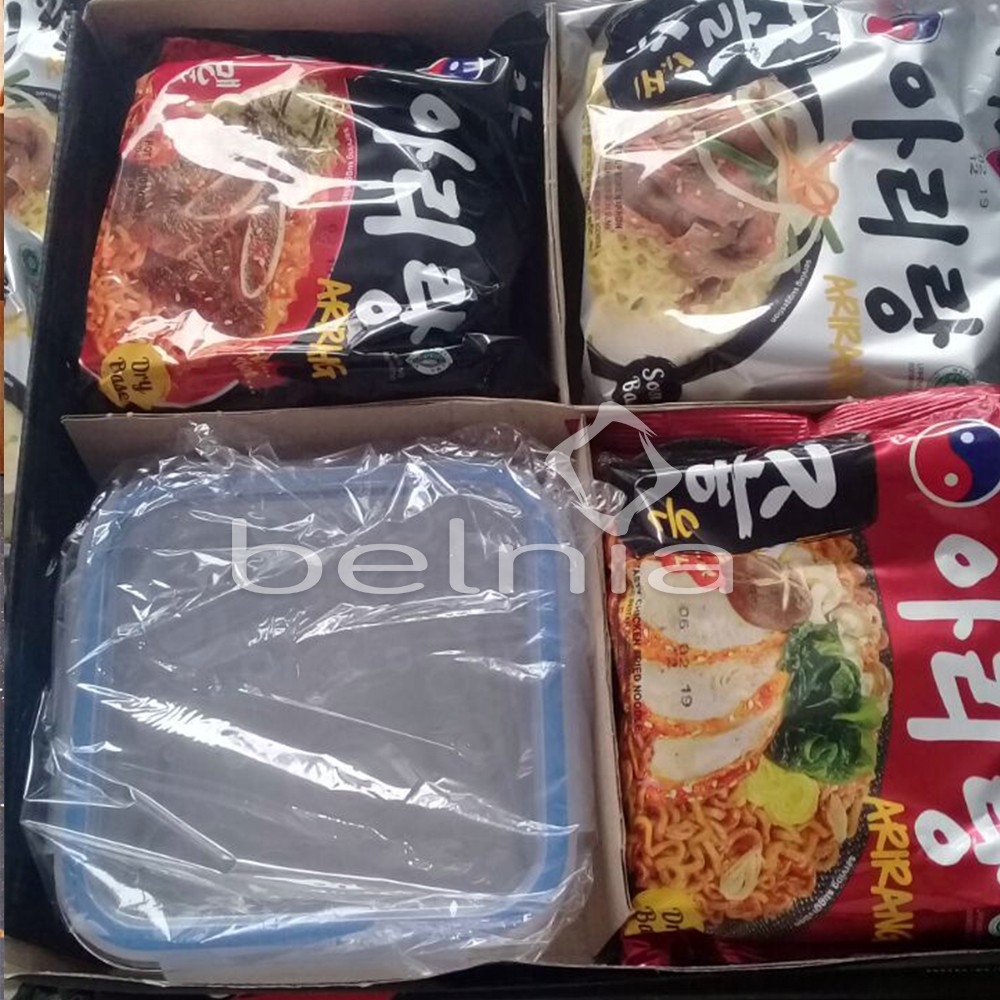 

Mie Korea Arirang Korean Noodles BONUS HADIAH Glass Lunch Box Kotak Makan Kaca Paket Hemat HALAL MUI
