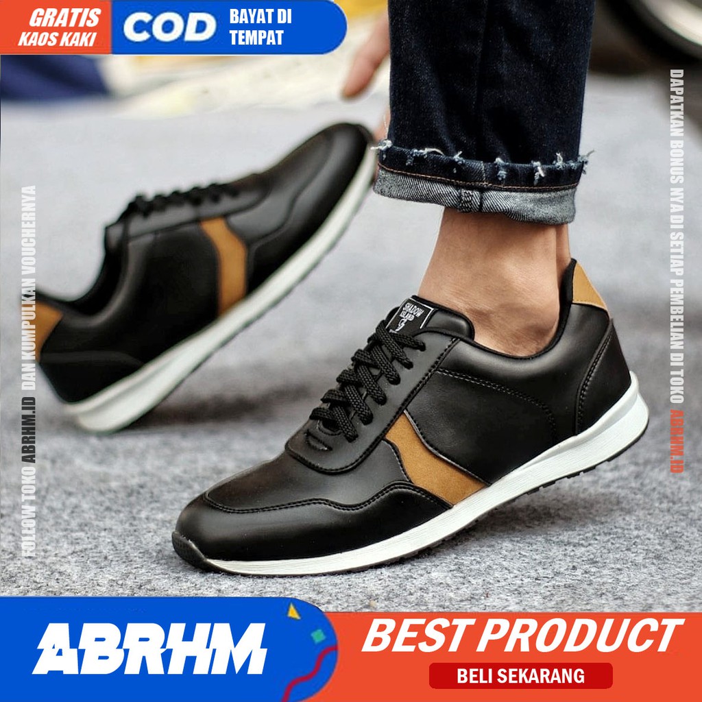 ABRHM x VARGAS Sepatu Sneaker Pria Sepatu Pria Casual Sneakers Cowok / Cowo Kerja Ori Sepatu Kasual Kerja Kuliah Kondangan Gaya Keren Kekinian Original Murah Terlaris