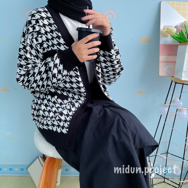 ATHAYA HOUNDSTOOTH CARDY