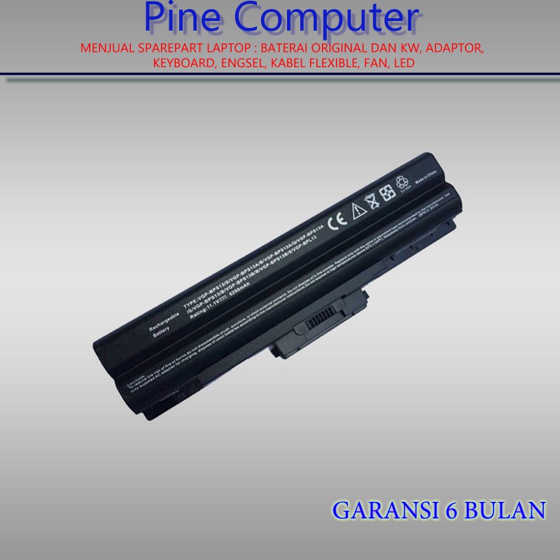 Baterai Sony Vaio VGP-BPS13 VGP-BPL13 BPS13 BPS 13 Black