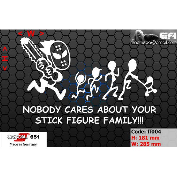ea cutting sticker / decal Code: ff004 ( family figure )