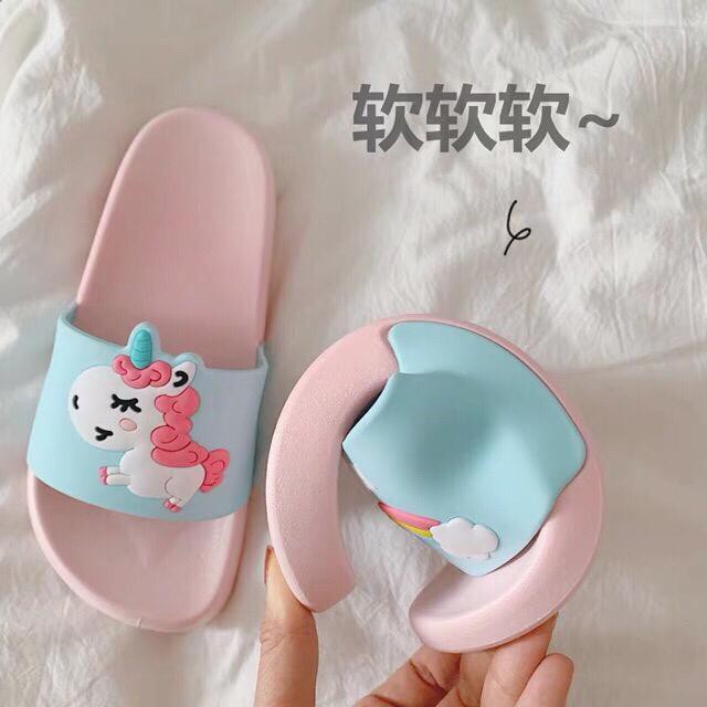 plazababyku SANDAL UNICORN RAINBOW Sandal Anak Selop Karet Import Berkualitas 1-8 Tahun