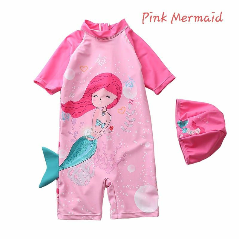 baju renang anak mermaid pink/baju renang mermaid/kostum renang anak mermaid