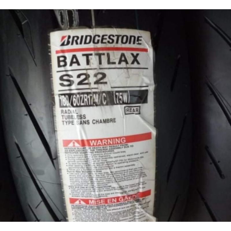 ban luar battlax s22 ukuran 180/60-17 ban tubeless
