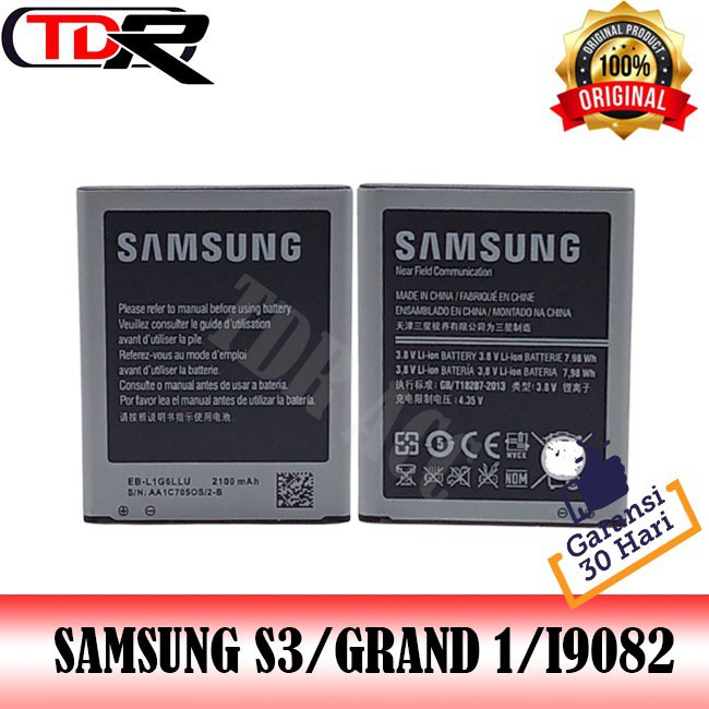 BATRAI - BATRE - BATERAI SAMSUNG S3/I9300 - GRAND 1/I9082/I9060/EB-L1G6LLU