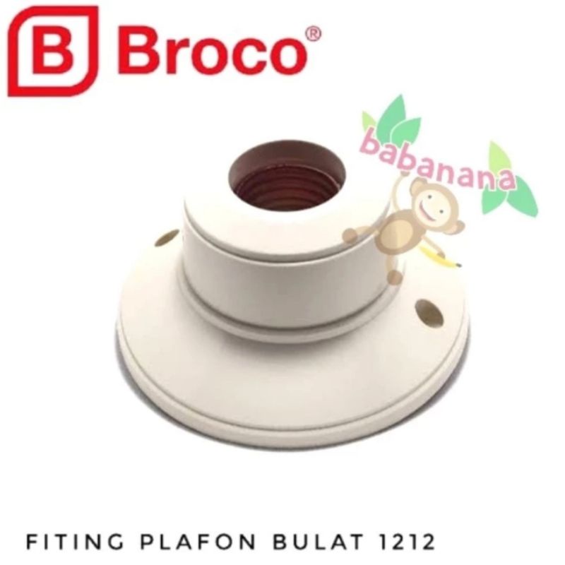 Broco 1212 fitting lampu e27 plafon dudukan lamp mount