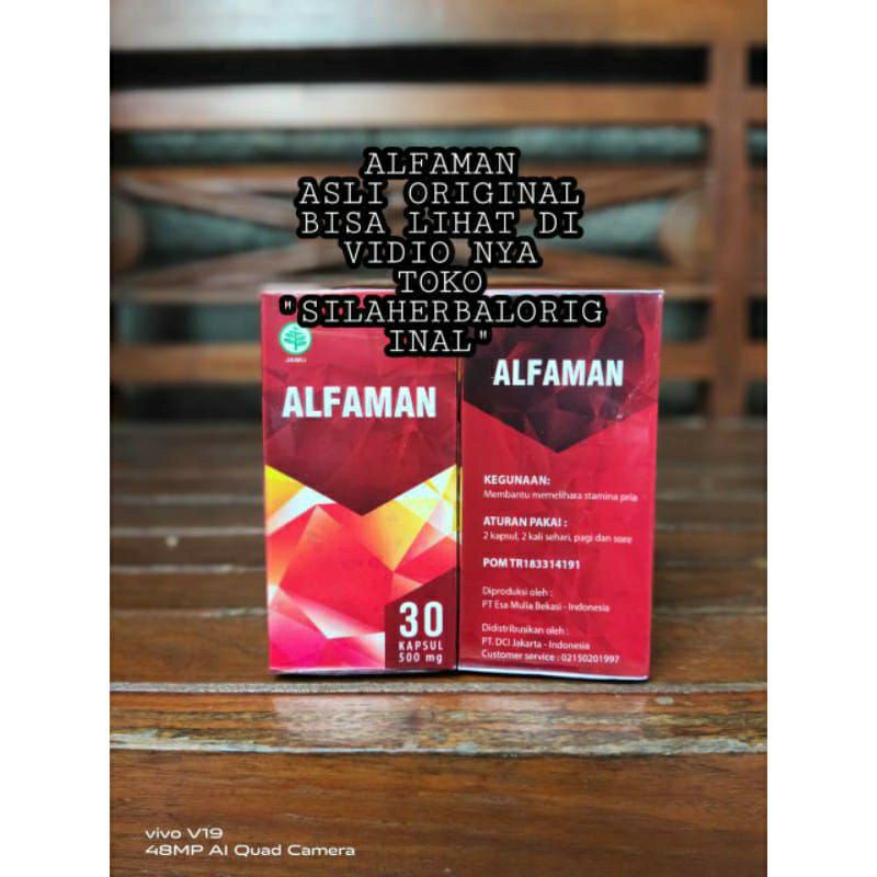 ALFAMAN Kapsul Original Herbal Asli Atasi Masalah Pria Suplement