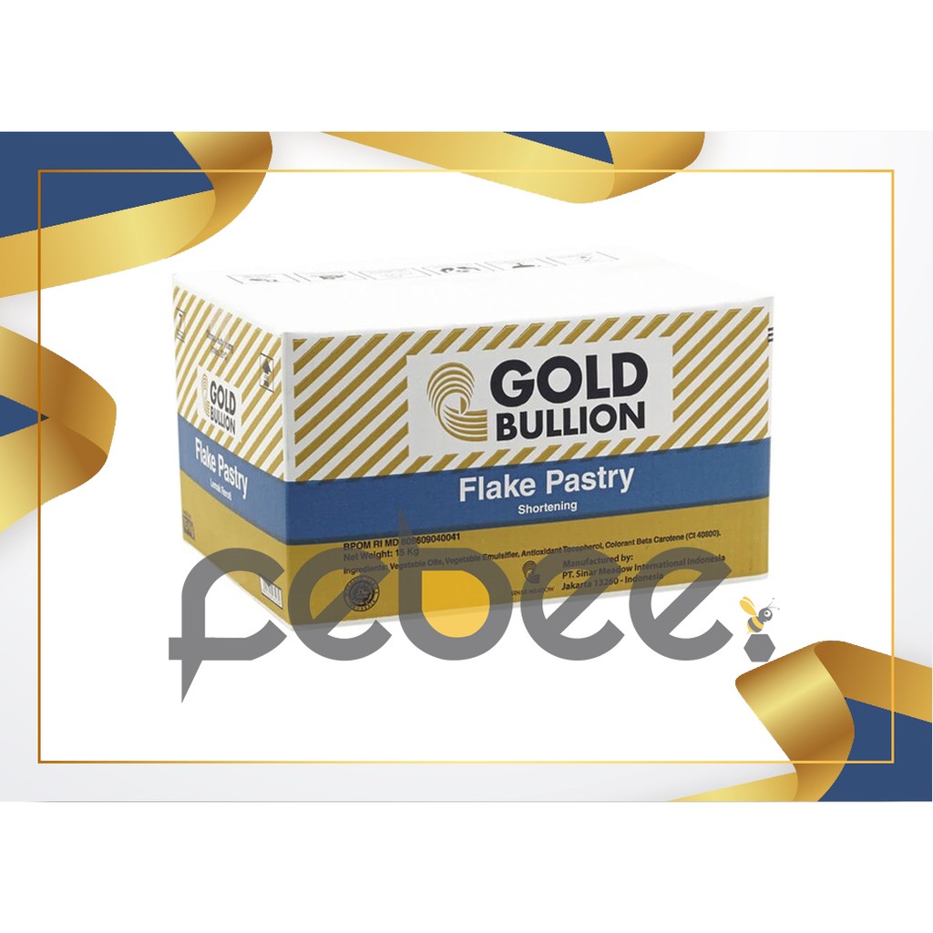 

Mentega Korsvet Gold Bullion Flake Pastry (Shortening) Repack 250g / 500g / 1kg