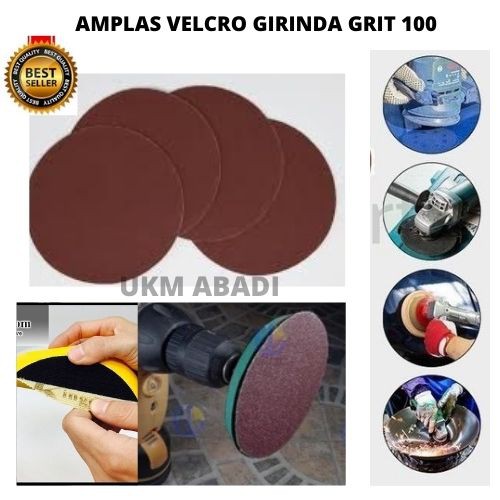 Amplas Gerinda Velcro  Bulat Tempel Sanding Disc Grit 100 Utk 2 Pcs 113116