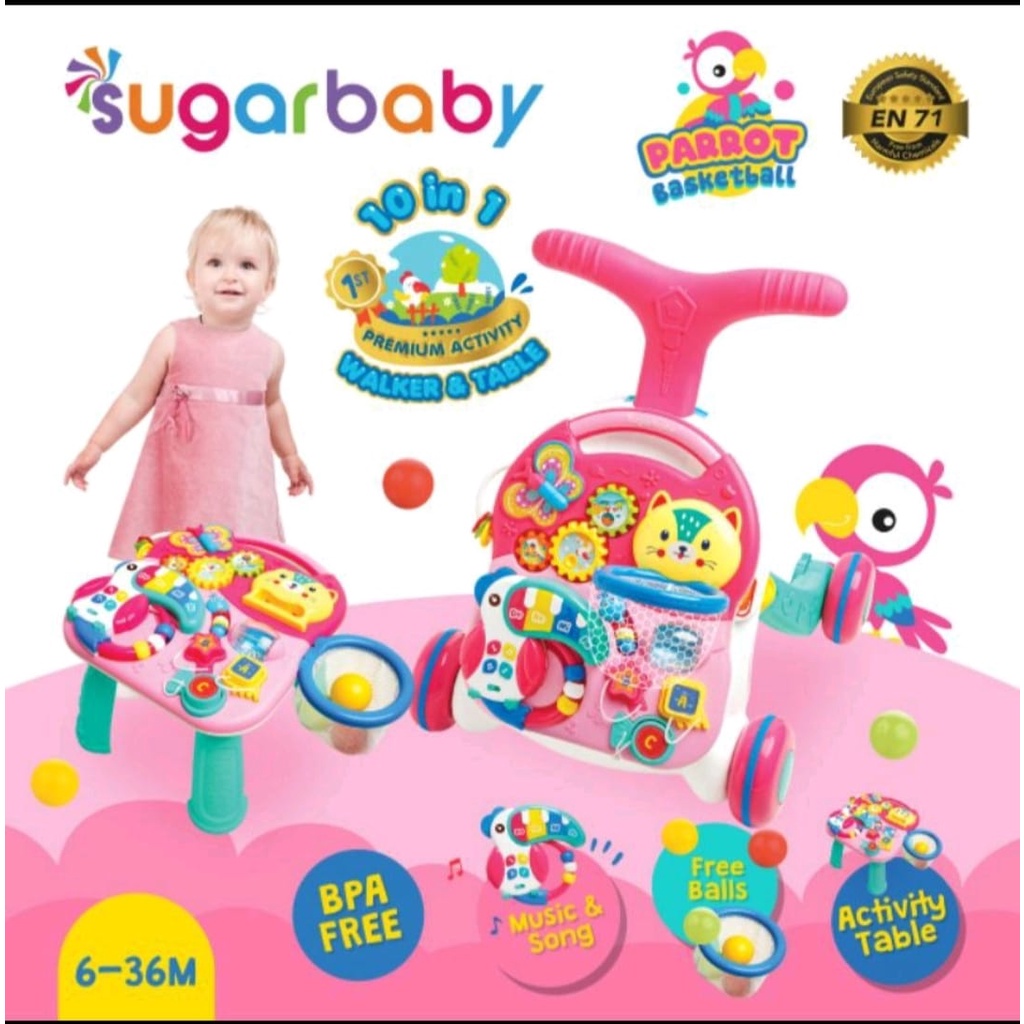 Sugar Baby Walker &amp; Table Push Walker Baby Walker(PEKINGAMAN)