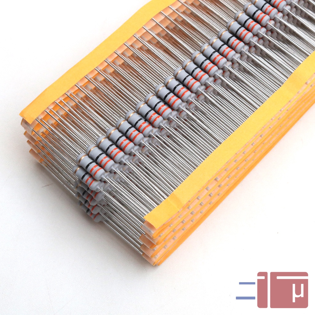 x10 Resistor 33R 33 Ohm 1W Metal Oxide 5% Taiwan Kaki Tembaga