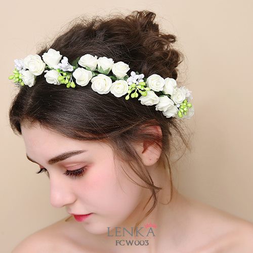 [PRODUK FAVORIT] AKSESORIS RAMBUT PESTA PENGANTIN WANITA ANAK FLOWER CROWN FCW003