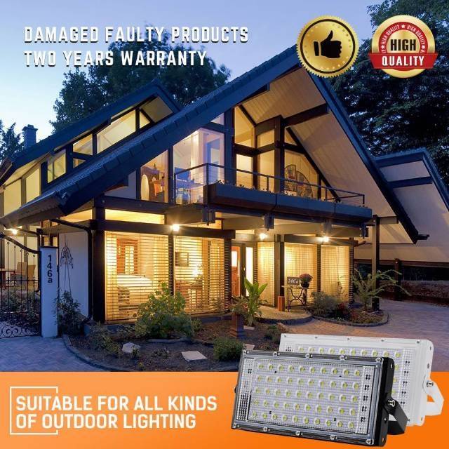 lampu sorot led 50w slim/ taman outdoor tembak 50w waterproof /kap sorot led 50w