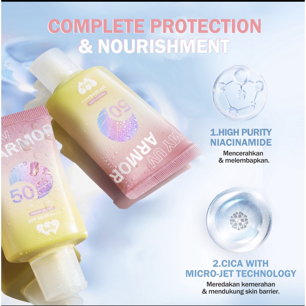 BNB barenbliss My UV Armor SPF 50 PA++++ - Face Sunscreen gel Moisturizer