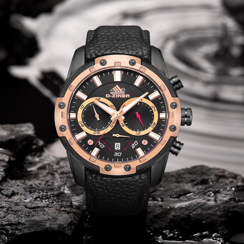 (FREE BOX) Jam Tangan Pria Asli original DZINER  9045 Kualitas ORGINAL ANTI AIR DW88