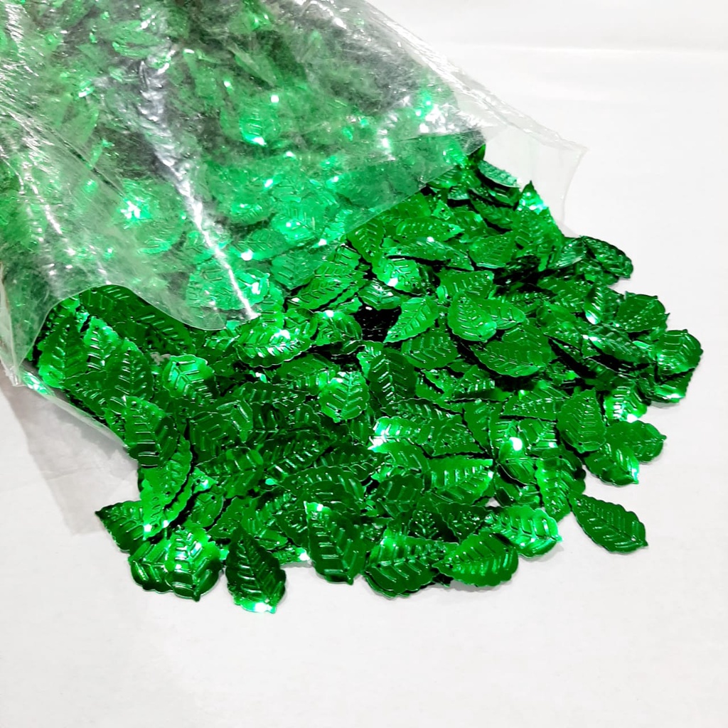 payet daun besar 13x25mm/monte Manik /piringan / bahan kerajinan/borci paye