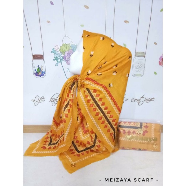 segi empat voal motif meizaya