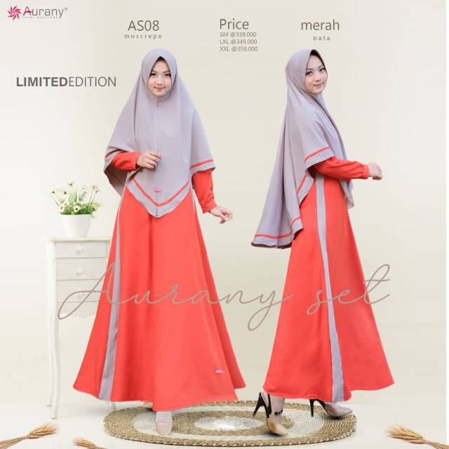GAMIS AS 03 MERAH BATA ||  AURANY