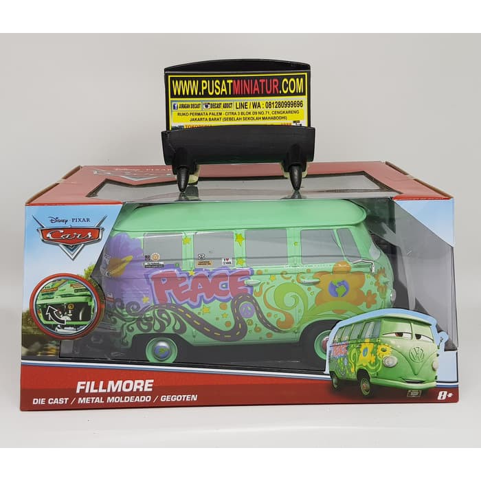 DINSEY PIXAR CARS FILLMORE VW BUS - SKALA 24 - JADA DISNEY (DIECAST)