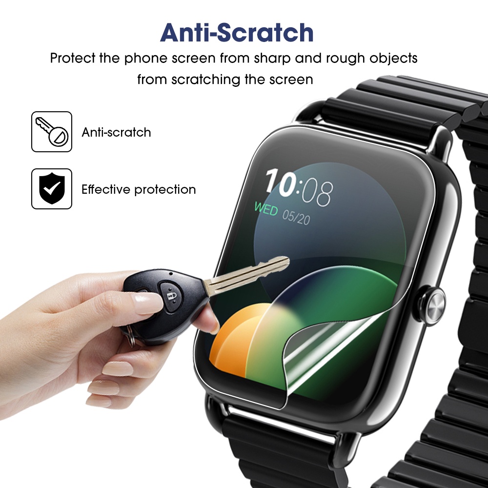 1pc Film Hydrogel Pelindung Layar Smartwatch Haylou RS4 Plus 500D Anti Ledakan