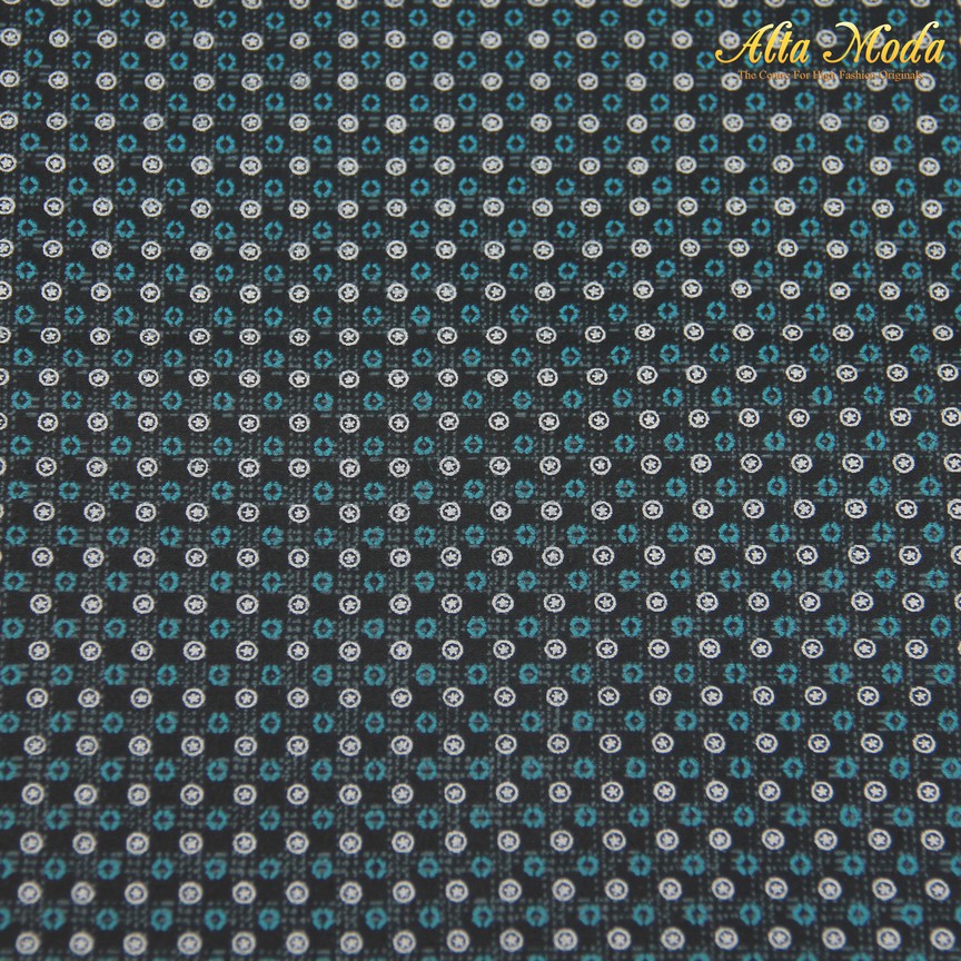 

Alta Moda Cotton Shirting Hitam Motif Bintik Tosca (1M)