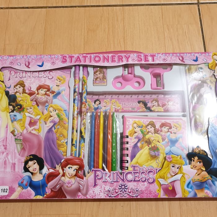 

Alat tulis Karakter Princess 1 Set Perlengkapan Sekolah motif Princes