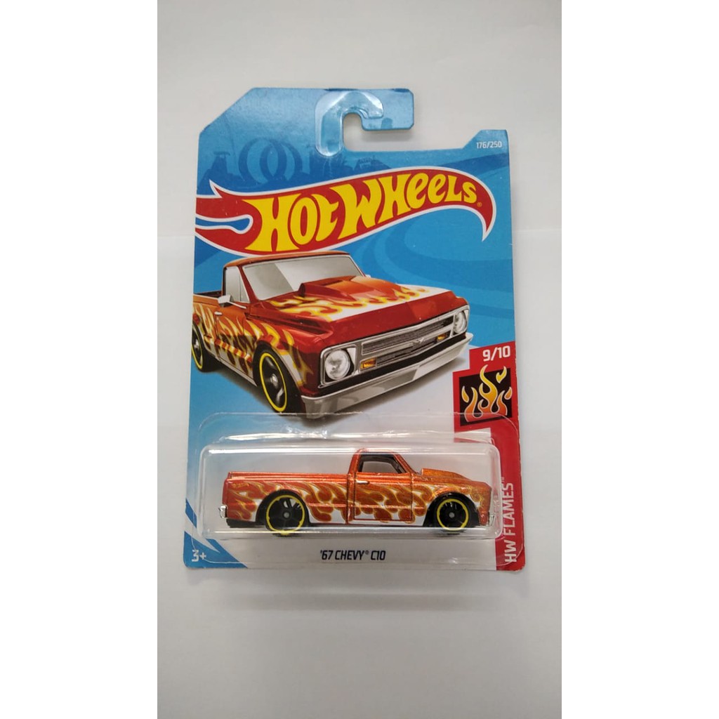 Hot Wheels 67 Chevy C10 Flames Pickup Api Pick Up HW 176/250 Diecast Mobil Hotwheels Mainan