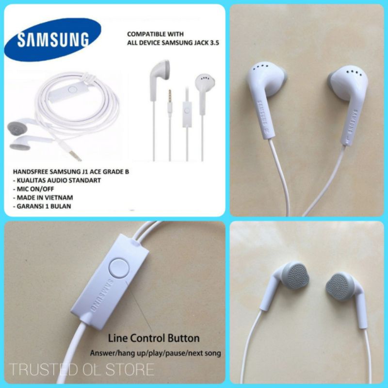 HENSET/HENSFREE ORI 100% SAMSUNG GALAXY J1ACE HEADSET HF J110 J1 ACE