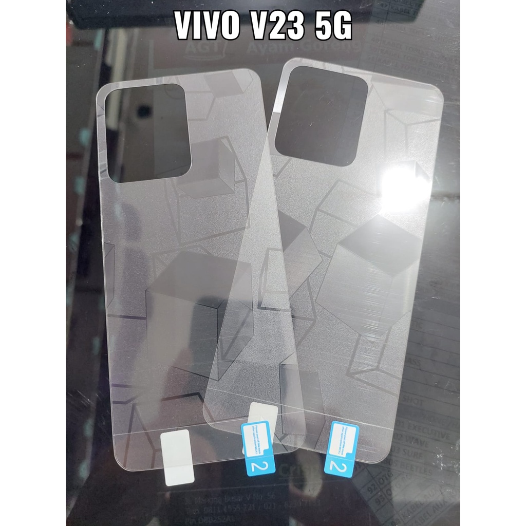 BACK SKIN GLITTER CUBE Vivo T1 5G V23 5G Y15S Y01 Y21 2021 Y21S Y33S Y75 5G Garskin