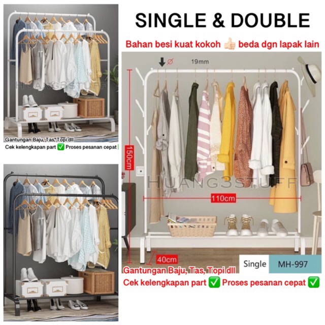 Standing Hanger Single Double Ikea  Mulig Gantungan  