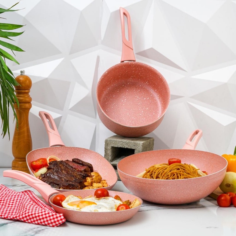 PERO GRANITE SET OF 4 / ALAT MASAK SET GRANITE ANTI LENGKET / ALAT MASAK SET MPASI