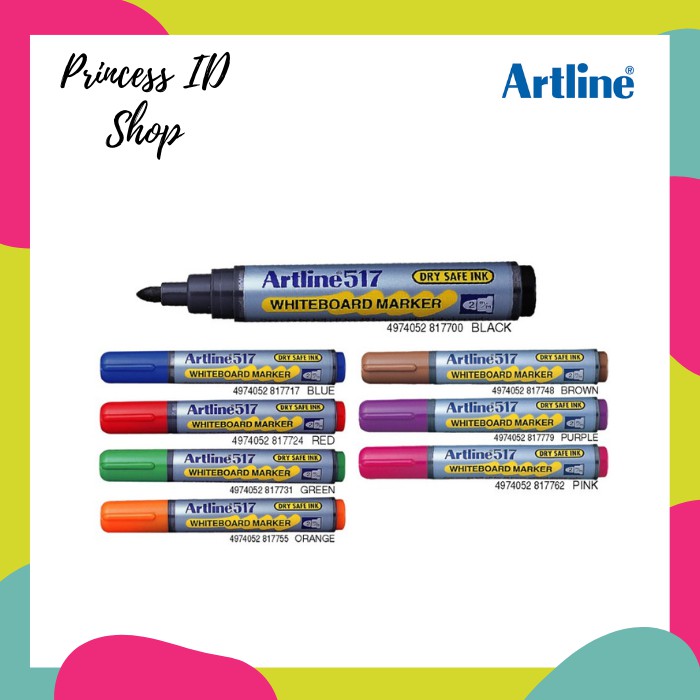 

SPIDOL PAPAN TULIS WHITEBOARD MARKER DRY SAFE ARTLINE EK-517