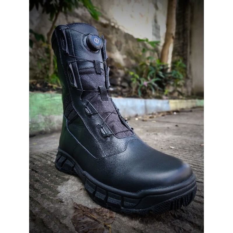 Mr.LA PDL 01 TALI PUTAR Black - Sepatu PDL BOA Tali Putar