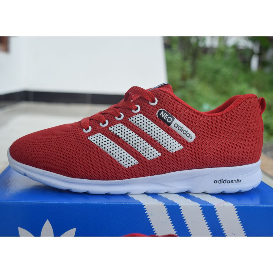 Sepatu Adidas Neo Running Pria Merah Olahraga