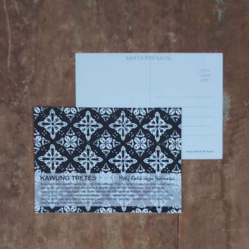 

KARTU POS BATIK POSTCARD MOTIF KAWUNG TRETES